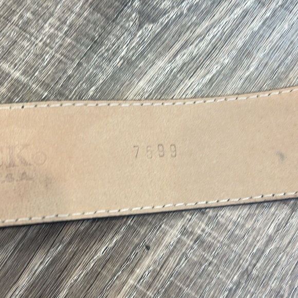 Leatherock Black Belt with Silver Accents